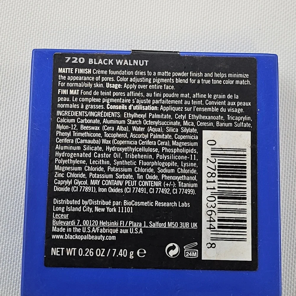 Black Opal True Color Pore Perfecting Foundation 720 Black Walnut Lot of 4 NEW